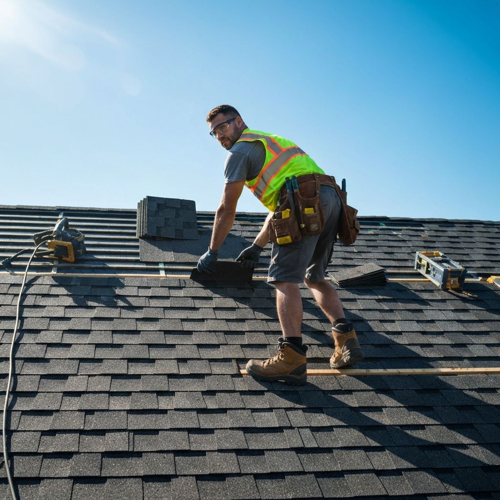 RJC Roofing professionals at work